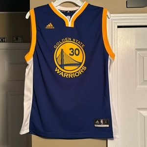 Adidas Golden State Warriors Stephen Curry #30 Authentic Jersey - Boy’s Large